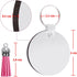 Duufin 200 Pieces Sublimation Keychain Blanks Tassels Set Heat Transfer Blank Keychain Tassels with Key Rings MDF Blank Board Round Keychain Blank...