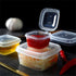 MIUPOO Leak Proof Square Sauce Cup,Plastic Souffle Cups,Disposable Clear Leak Proof Sauce Cup With Hinged Lid,Used for Various Sauces,Food Samples...