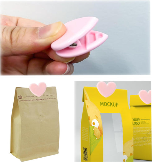 30pcs Heart Shaped Binder Clips,Mini Decorative Paper Clips,Paper and Bag Clips for Coffee Office Photo Picture Pages Holder...