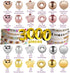 Spacer Beads Kit for Bracelet Making, 3000 Assorted Round Hearts and Stars Gold Tones and Silver Beads for Bracelet Jewelry Making Set for Teen Gi...