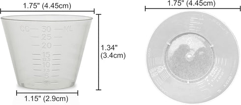 200ct, 1oz, Flexible Graduated Measuring Medicine Cups, Non-Sterile, Semi-Clear, Easy Read...