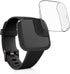 kwmobile Case Compatible with Fitbit Versa 2 Case - 2X TPU Silicone Fitness Tracker Cover - Black/Transparent...