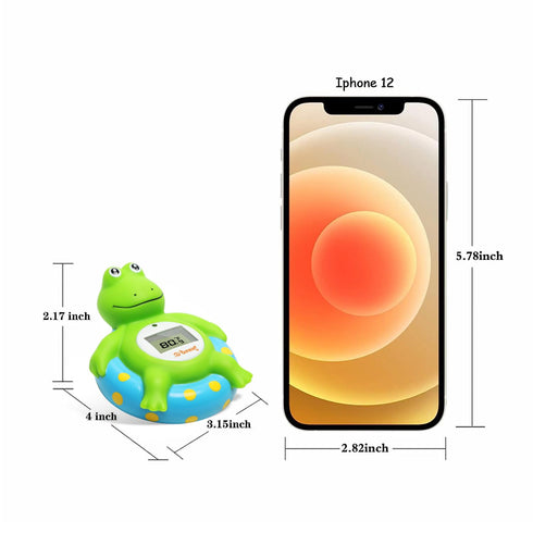 Doli Yearning Baby Bath Thermometer with Room Temperature| Fahrenheit and Celsius|Frog Lovely Shape|Kids' Bathroom Safety Products| Bath Toys…...