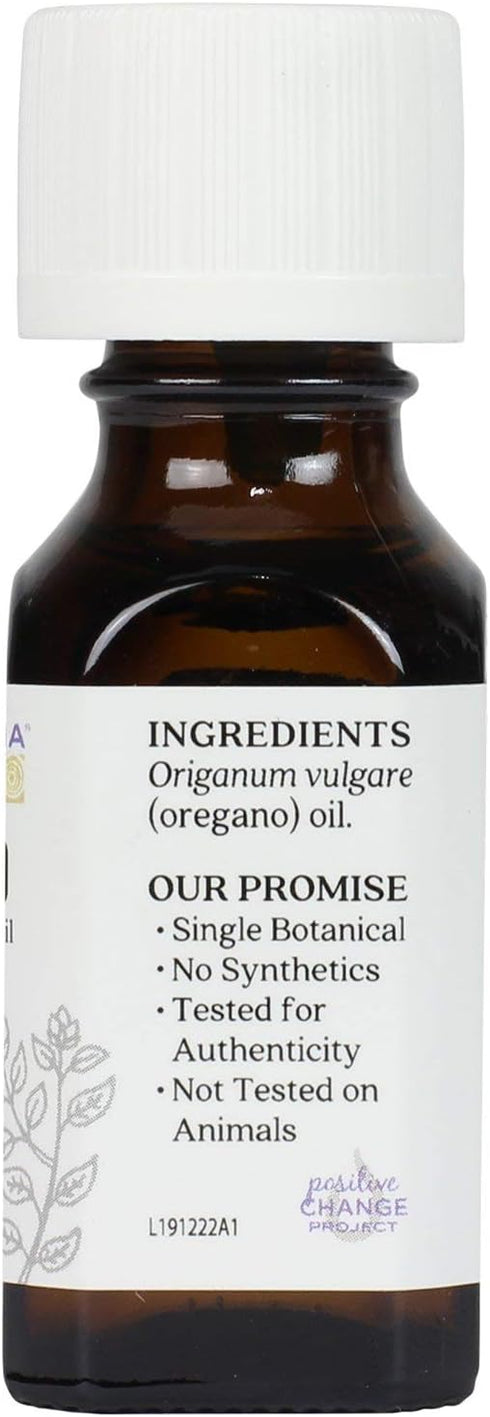 Aura Cacia 100% Pure Oregano Essential Oil, GC/MS Tested for Purity, 15 ml, Origanum vulgare, 0.5 Fl Oz...
