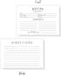 Recipe Instruction Cards | 50 | 4 x 6” inches Postcard Size | Recipe Index Cards for Kitchen Supplies, Recipe Box, Housewarming Gift, Wedding Show...