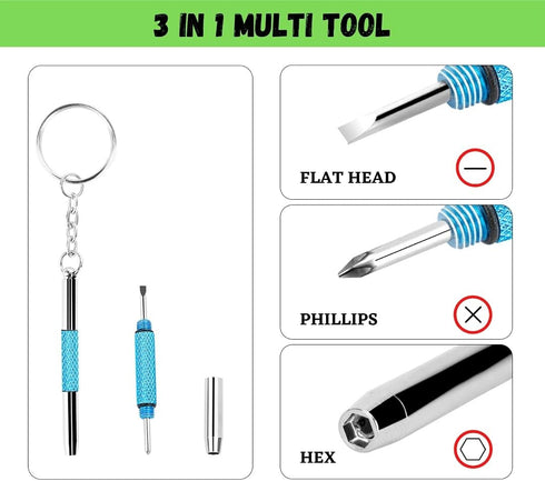 Eyeglass Screwdriver Repair Kit Precision 3 in 1 Mini Screwdrivers Set Keychain Glasses, Sunglasses, Sunglass, Watch, Electronics, Jewelry, Eyegla...