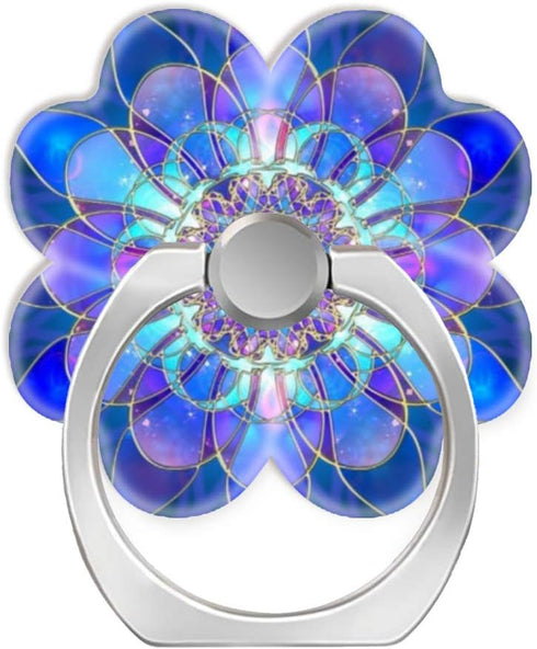 Cell Phone Ring Holder Cellphone Finger Stand 360 Degree Rotation Work for Smartphone Tablet-Vintage Design Blue Mandala...
