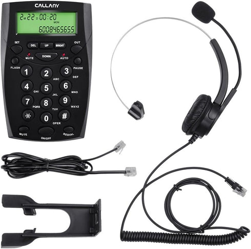 Call Center Telephone with Noise Cancellation Headset (HT500)...