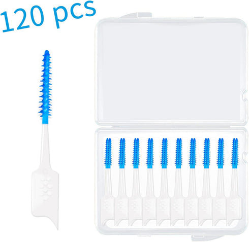 120 Pcs Disposable Interdental Brush Braces Cleaning Brush, Toothpick Dental Tooth Cleaning Tool for Oral Deep Clean Health Care...