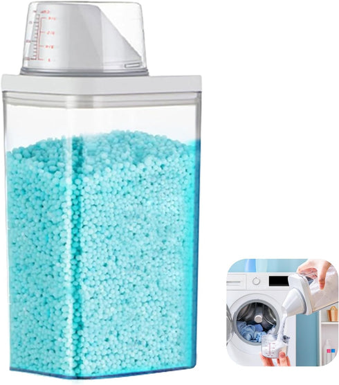 Laundry Detergent Dispenser, 38.7 oz Liquid Detergent Dispenser, Laundry Soap Dispenser, Plastic Detergent Container for Laundry Room/Powder/Fabri...