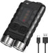 BORUIT V3 Small Powerful EDC Flashlight with Red UV Blue Light,High Lumens 900LM USB-C Rechargeable Mini Pocket Keychain Flashlight-12 Modes,IP65 ...