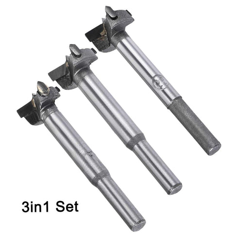 3Pcs Woodworking Hole Opener Drill Bit 21mm+22mm+23mm Forstner Drill Bits Tungsten Carbide Wood Hole Saw Hinge Drilling Boring Bit Cutter...