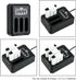 JJC DB-110 Battery Charger USB Multi-Slot for Ricoh GR IIIx HDF GRIIIx GR3x GR III HDF GRIII GR3 WG-6 G900, LI-90B LI-92B Battery Charger for Olym...