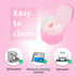 Dental Orthodontic Retainer Container Cleaning Case,Denture Bath Box Case Cup Holder, Mouthguard Storage Soaking Case - Pink...