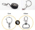 50 Pcs Snap Hook Key Accessories, Maveek Keychain Rings for Lanyard Craft Metal Key Ring with Chain DIY Silvery Clasp Bulk, Silver D Hook Lobster ...