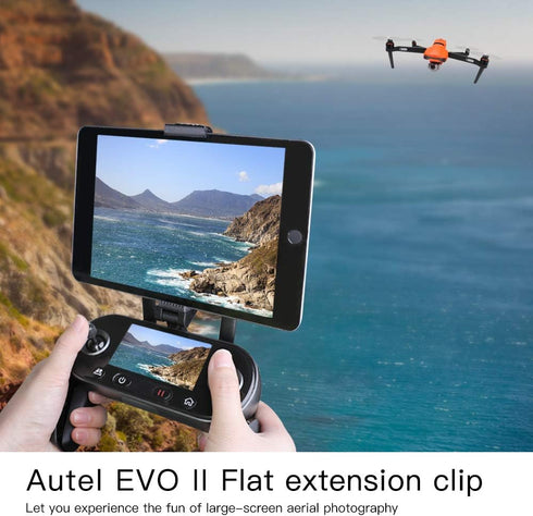 RCGEEK 7.9" Tablet Clip Mount Holder Extender Kit Compatible with Autel EVO 2 Drone Controllers Removeable Extended Stand Accessory...