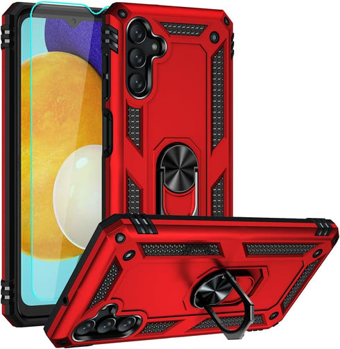 Galaxy A13 5G Case, Samsung A13 5G Case, Galaxy A04s Case with HD Screen Protector, Military-Grade Ring Holder Stand Car Mount 15ft Drop Tested Sh...