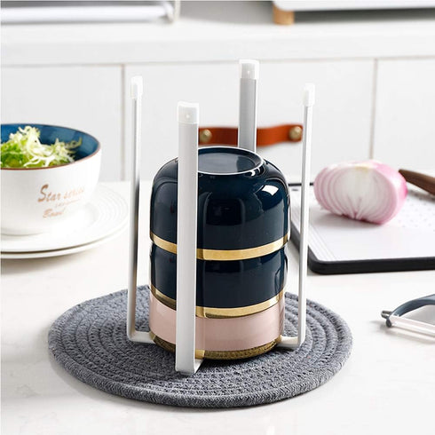 Multifunctional Kitchen Stand Holder for Plastic Bags, Bottles and Cups, Drying Racks Shelf Trash Bag Garbage Bag Holder for Home Kitchen Tower (W...