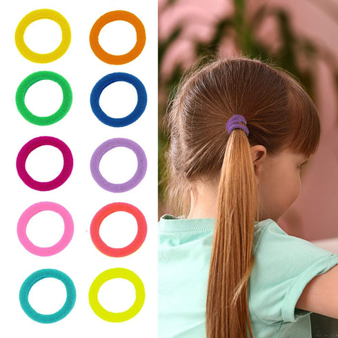 200 Pack Toddler Hair Ties, Baby Ponytail Holders, Seamless Cotton Baby Hair Bands, Elastic Hair Ties for Kids Toddler Girl (Multi-color, Diameter...
