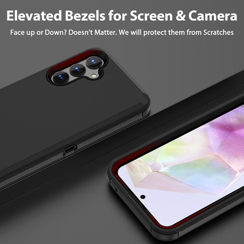 Jiunai for Samsung Galaxy A35 5G Case, Galaxy A35 Case Shockproof Heavy Duty Dual Layer Protective Tough Dust Proof Rugged Cover Cell Phone Case f...
