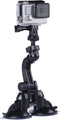 Smatree Double Suction Cup Mount, Car Mount Compatible for G*pro 12/11/10/9/8/7/Max/6/5/4/3+/3, for DJI OSMO Action Camera 4/3, Greater Suction Po...