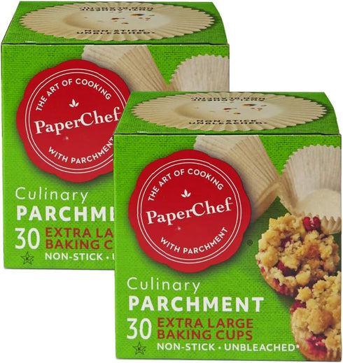 X-Large Parchment Baking Cups - Easy Release, Non-Stick Paper - 30 Count - 2 Pack...