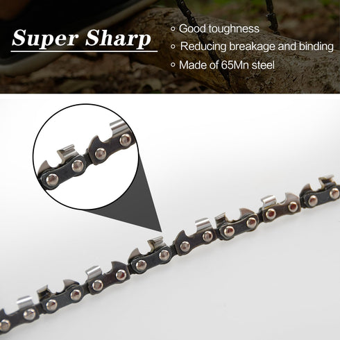 Pocket Chainsaw, 24in/36in Pocket Rope Saw, Folding Chain Hand Saw with Carry Pouch, for Outdoor Survival Camping, Hunting, Hiking, Cutting Wood(2...