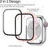 Miimall Compatible for Apple Watch Series 9 41mm Case with Built-in Glass Screen Protector, Hard PC Shockproof Anti-Scratch Waterproof Bumper Case...