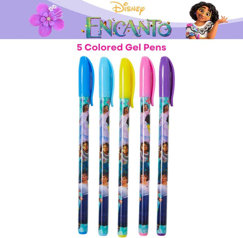 Innovative Designs Disney Encanto Pencil Case Set with Stickers and Gel Pens for Kids, Molded with Zip Closure, Pink...