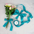 1-1/2 Inch Wide Turquoise Soild Stain Ribbon Single Faced Fabric Ribbons for Gift Wrapping Sewing Wreath DIY Bows Floral Decoration Card Invitatio...