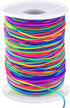 Elastic String for Bracelets, 1mm x 330 Feet Sturdy Rainbow Elastic Cord for Jewelry Making, Necklaces, Beading and Crafts...