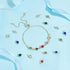 UNICRAFTALE 40pcs 10 Colors 1.5mm Hole 304 Stainless Steel Rhinestone Links Connectors Flat Round Birthstone Links Charm Glass Connector Charms Dr...