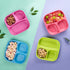 GET FRESH Bamboo Kids Divided Plates Set – 2-Pack 3 Compartment Bamboo Childrens Plates for Kids Meals – Reusable Bamboo Toddler Divided Plates Se...
