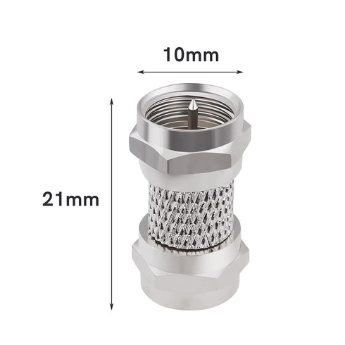 Goupchn F Type Male to Male Coax Connector 75 Ohm RG6 Coaxial Adapters 2 Pack for Coax Cables, Wall Mounted TV, Wall Plates, Antenna, Splitter, Am...