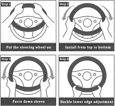 Car Steering Wheel Cover for Women/Men,Leather Steering Wheel Cover Car Decor Fit for 15" Steering Wheel,Universal Anti-Slip Car Wheel Cover Steer...