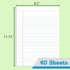 KAISA Legal Pads 8.5x11 Writing Pads Wide Ruled Notepads 8.5"x11.75" White Note Pads 40 Sheets 2 Pads,WT-MWT40W-2PAD?Made in the USA....
