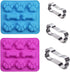 Set of 5, Silicone Molds Puppy Dog Paw & Bone Shaped 2 in 1 and Stainless Steel Bone Cookie Cutter,for Homemade Treats and Cat Animal Paw Ice Cand...
