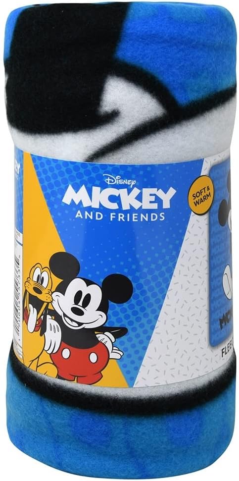 Mickey 45 x 60 Fleece Throw Blanket | Fun Mickey Mouse Fleece Soft Throw Blanket for Girls & Boys | Lightweight Fabric Bed Cover | Cool Bedroom De...