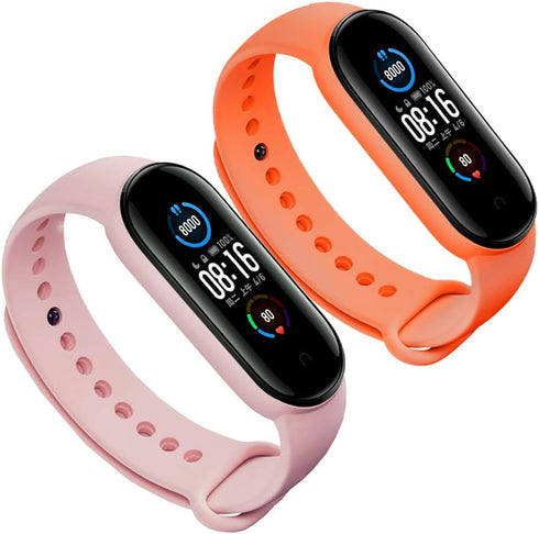 LeongLzt Xiaomi Mi 5/6/7 & Amazfit Band 5/6 Replacement Straps - Soft, Flexible Silicone for Men & Women...
