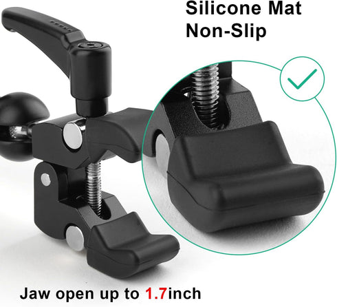 iTODOS Cell Phone Holder Mount Clip for Golf Cart,Wheelchair Walker,Stroller,Spin Bike, Table, Clamp Fits iPhone,Galaxy, Nexus,Most Phones and GPS...