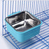 Love Dream Crate Dog Cat Bowls, Removable Stainless Steel Hanging Pet Cage Bowls Kennel, Food Water Feeder Bowls with Bolt Holder for Puppy Cat Ra...