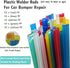 106pcs Plastic Welding Rods ABS PP PU PE PA PC TPO 7 Types of Plastic Welder Rods for Car Bumper Kayak Repair Kit with Reinforcing Stainless Steel...