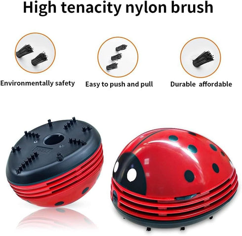 E ECSEM Mini Portable Handheld Cordless Tabletop Crumb Sweeper Desktop Dust Vacuum Cleaner Cute Cartoon Battery Operated...