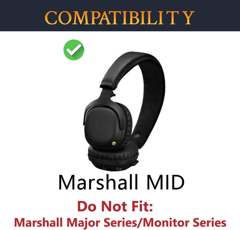 SOULWIT Cooling-Gel Replacement Ear Pads Cushions for Marshall MID ANC Active Noise Cancelling On-Ear Wireless Bluetooth Headphone, Earpads with N...