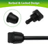 1/4" Drip Irrigation Fittings, 26 Pcs Lock Barbed End Plug Connectors for 1/4 Inch Drip Irrigation Tubing Drip Line End Cap Parts with Lock Nut fo...