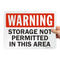 SmartSign "Warning - Storage Not Permitted In This Area" Sign | 10" x 14" Plastic...