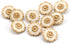 20 pcs Vintage Sunflower White Enamel Sewing Metal Shank Coat Buttons -25mm -1"...