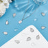 UNICRAFTALE 60 Sets 304 Stainless Steel Blank Bezels Teardrop Pendant Making Kit Oval Border Glass Cabochon Tray Charm Hole 1.6mm for Necklace Bra...