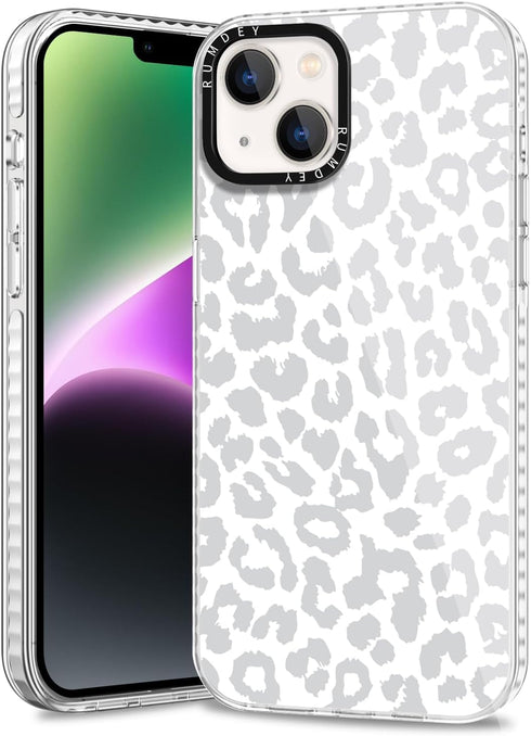 2 Pack Cheetah Cases for Apple iPhone 13 / iPhone 14 Case 6.1 inch, Clear with Cute Fashion Leopard Patterns for Girls Women, Slim Funda with Shoc...