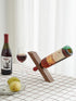 Wine Bottle Holder - Black Walnut Single Wine Bottle Holder Stand Display - Table Top Wine Rack Self - Balancing Countertop Wine Holders Organizer...